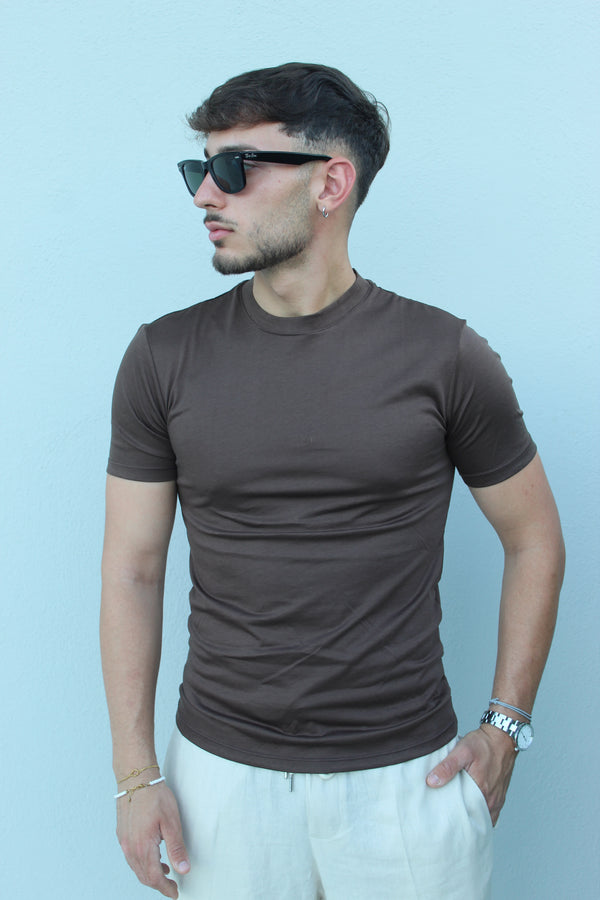 T-Shirt in Filo di Scozia